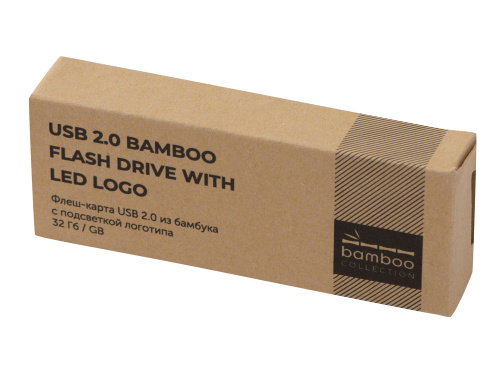 USB 2.0- флешка на 32 Гб c подсветкой логотипа «Bamboo LED» фото 6