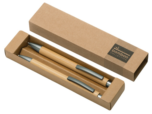 Подарочный набор «Tender bamboo» с шариковой ручкой и механическим карандашом из бамбука фото 6