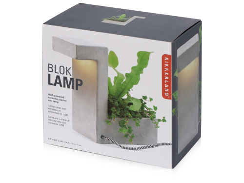 Настольная лампа из бетона «Blok Lamp» фото 8