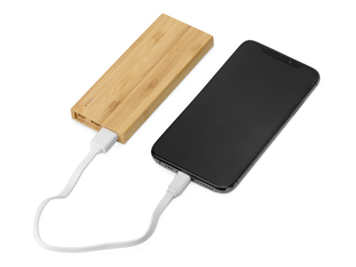 Внешний аккумулятор из бамбука «Bamboo», 5000 mAh фото 3