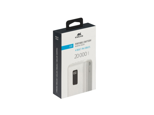 Внешний аккумулятор с дисплеем и встроенными кабелями VA2220, 20000 mAh фото 14