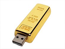 USB 2.0- флешка на 4 Гб в виде слитка золота