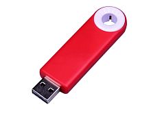 USB 2.0- флешка промо на 4 Гб прямоугольной формы, выдвижной механизм