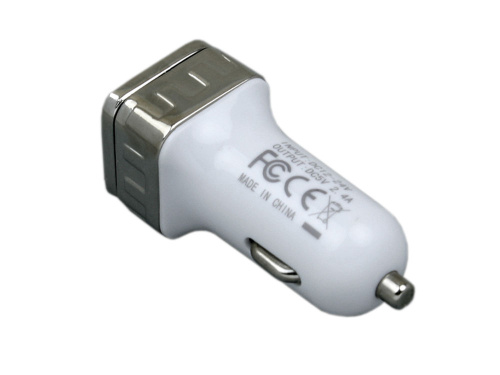 Квадратная автомобильная зарядка на 2 USB-порта фото 4