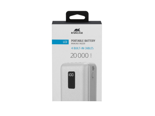 Внешний аккумулятор с дисплеем и встроенными кабелями VA2220, 20000 mAh фото 15