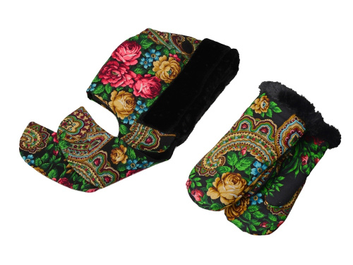 Подарочный набор: Павлопосадский капор, муфта Подарочный набор: Павлопосадский капор, муфта