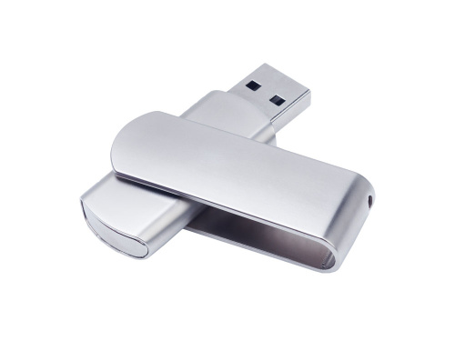 USB 2.0- флешка на 16 Гб глянцевая поворотная