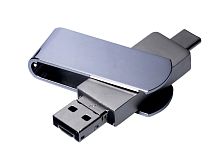 USB 2.0-флешка на 16 Гб 3-в-1 с разъемами Micro USB и USB-C